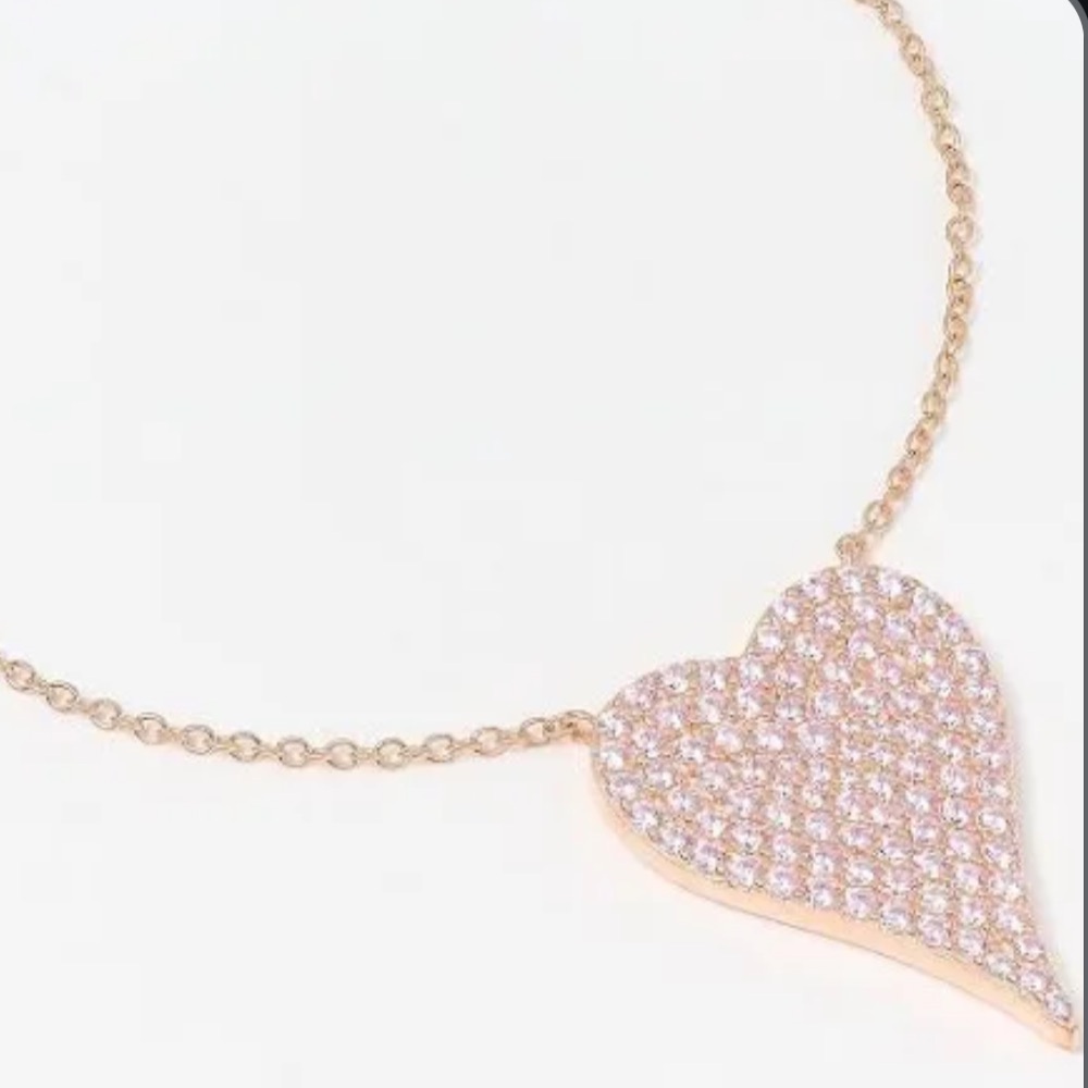 Jennifer Miller x Diamonique Heart Necklace - Gold